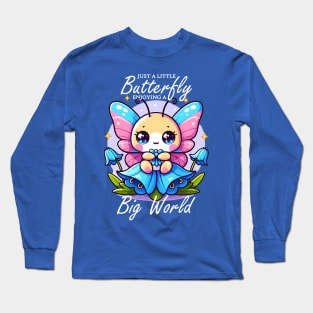 butterfly enjoy world Long Sleeve T-Shirt